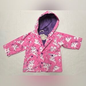 Hatley unicorn raincoat, size 9-12m